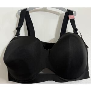 NWT Cacique Comfort Bliss Lightly Lined Multi-Way Bra Black 44DD New